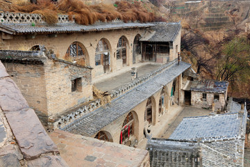 Wall Mural - Shanxi Mountain Village Architectural Scenery in China