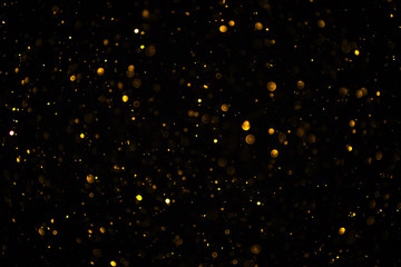 Poster - Beautiful bokeh on a black background