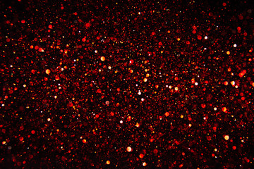 Poster - Beautiful bokeh on a black background