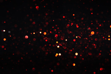 Poster - Beautiful bokeh on a black background