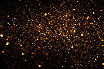 Poster - Beautiful bokeh on a black background