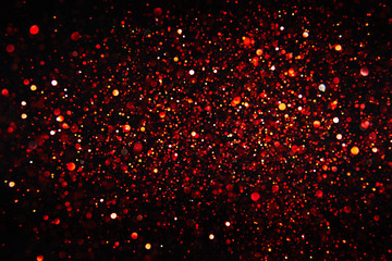 Poster - Beautiful bokeh on a black background