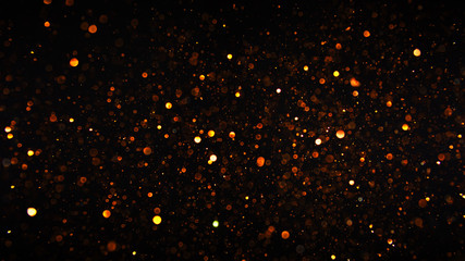 Poster - Beautiful bokeh on a black background