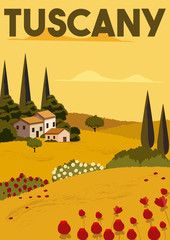 tuscany vector illustration background