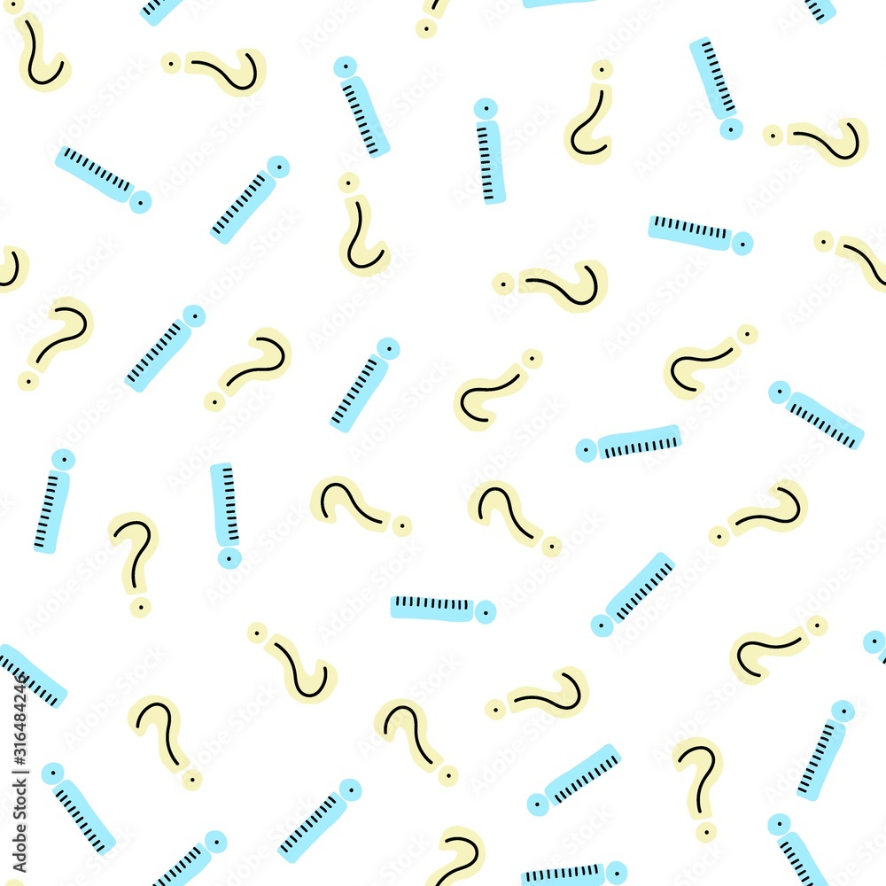 Seamless pattern with randomly scattered exclamation mark and question ...
