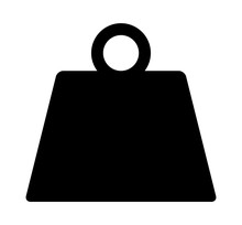 Metal Weight Of Heavy Mass Flat Vector Icon For Apps And Websites