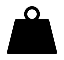metal weight of heavy mass flat vector icon for apps and websites
