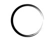 Grunge oval frame.Grunge black circle made with artistic brush.Grunge oval paint element.Grunge black marking element.