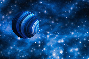 Wall Mural - stars, planet and galaxy in cosmos universe, space and time travel science background