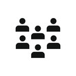 vector icon with group of people shape