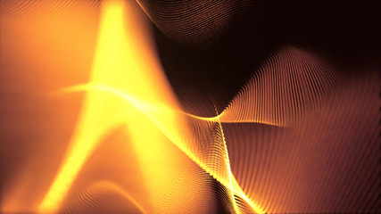 Leinwandbilder - Defocus mysterious sparkling illuminated line particles floating in the abyss for celebration and festive theme abstract texture background