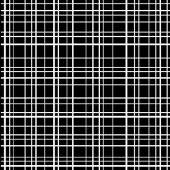 Wall Mural - cross line seamless pattern. white grid lines, black background. abstract stripes, geometric modern 