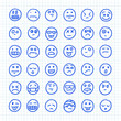 © Mastak_A - A Set of Emoji Icons Drawn by Hand on Squared Paper: Part 01. Vector Doodle Illustration.