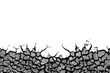 © serkanmutan - Crack soil. Abstract nature. İsolated image. White background.