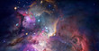 canvas print picture - Nebula and galaxies in space. Abstract cosmos background