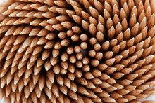 Close up ,The surface wooden bamboo toothpicks used as background . Macro Photography