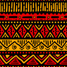 African Colors Ethnic Art Seamless Pattern