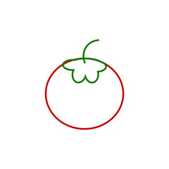 Canvas Print - vector icon, with tomato shape