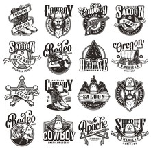 Vintage Wild West Emblems Collection