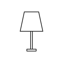 Table Lamp Shaped Vector Icon