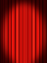 Red stage curtains