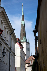 Wall Mural - spike of St Olaf (Oleviste) Church . Tallinn, Estonia