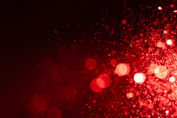 Wall Mural - abstract red bokeh defocus glitter blur background
