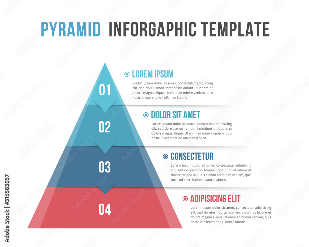 Stock Pyramid Pyramid Infographics Stock Vector | Adobe Stock