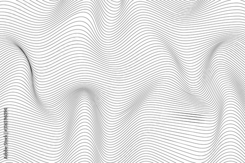 Fotografía Trendy 3d cover background design line black curve