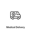 © Sattar - Medical delivery line icon - Vector