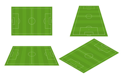 soccer field in different perspectives. Soccer, european football field in different point of perspective view. 2020 european football championship. Soccer field for UEFA 2020.