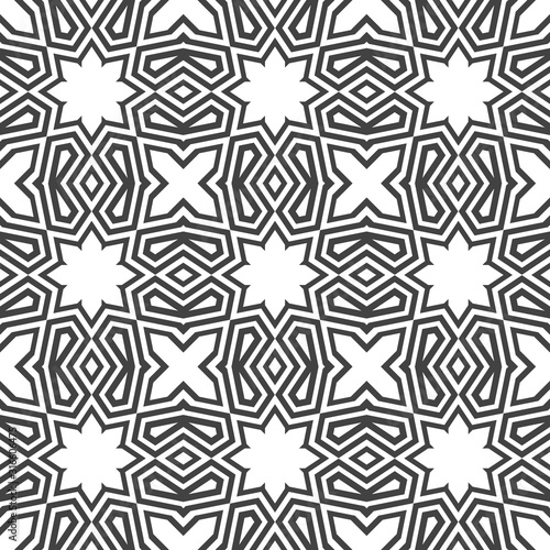Abstract seamless geometric pattern. Optical illusion of image volume. Smooth...