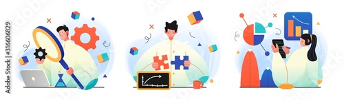 Fotomural Science research illustrations