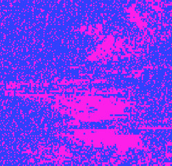 Aufkleber - Abstract webpunk and vaporwave style background with pixelated glitched screen. Generative computer art.