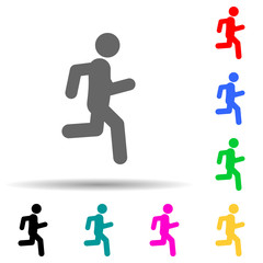 Wall Mural - Jog, run multi color style icon. Simple glyph, flat vector of walking,running people icons for ui and ux, website or mobile application