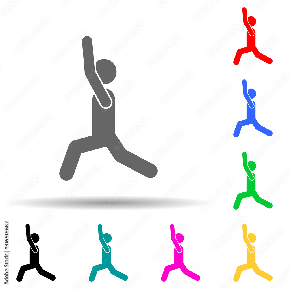 Standing Exercise Icon Exercise, posture multi color style icon. Simple glyph, flat vector of ...
