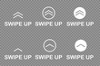swipe up icon isolated white background vector