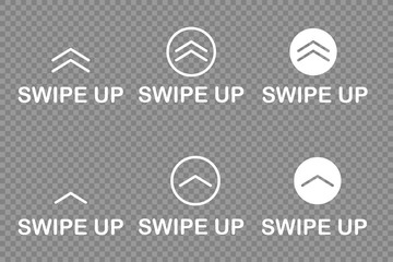 Wall Mural - swipe up icon isolated white background vector