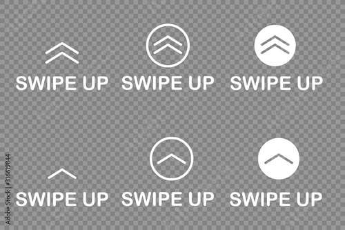 Fotografía swipe up icon isolated white background vector