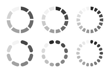 Wall Mural - loading icon circle bar progress isolated vector