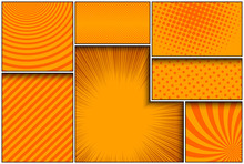 Comic Orange Frames Composition
