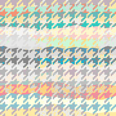 Fototapete - Seamless geometric pattern. Classic Hounds-tooth pattern in geometric collage style with grunge effect. Vector image.