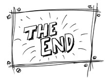 The End Doodle Drawing By Hand