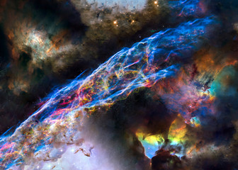Wall Mural - a colourful supernova somewhere in outer space region in bright colours. elements of the image were 