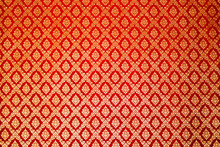 Seamless Red Pattern In Temple Thailand