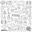 © veekicl - Set of Summer Drawing illustration Hand drawn doodle Sketch line vector eps10