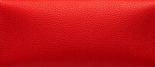 Red Leather Texture. Luxury Macro Leather Background