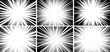 Background of radial lines for comic books. Black and white. Vector illustration.