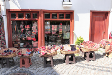 Poster - Traditional turkish carpets shop in old town Kaleici, Ankara, Turkey