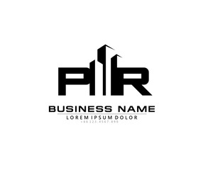 Wall Mural - P R PR Initial building logo concept